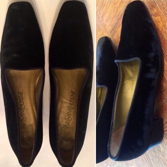 Yves Saint Laurent Shoes - VTG YVES SAINT LAURENT Velvet Shoes - SZ 8.5 N